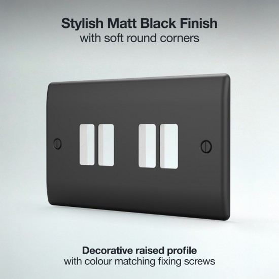BG Grid Lite Matt Black 4G Cover